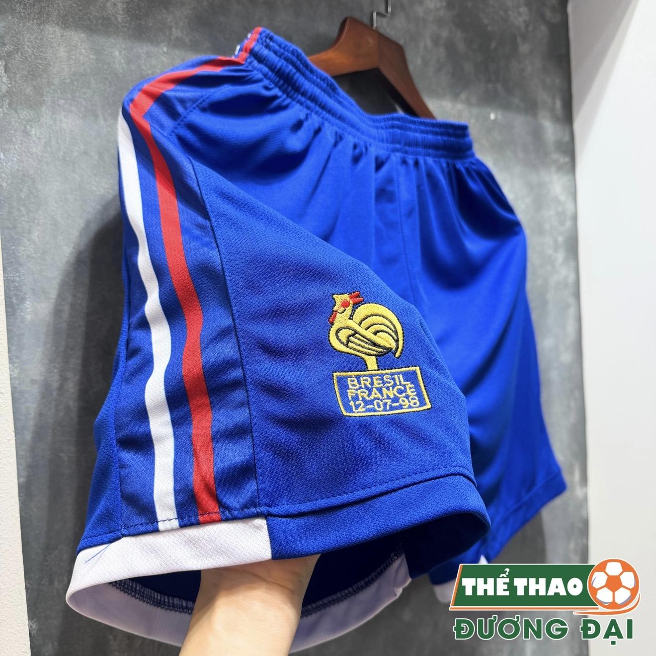 Quần Áo Bóng Đá ĐT Pháp Bích 1998 Thun Mè Cao Cấp Thoáng Khí Thể Thao Đương Đại_thumbnail_4