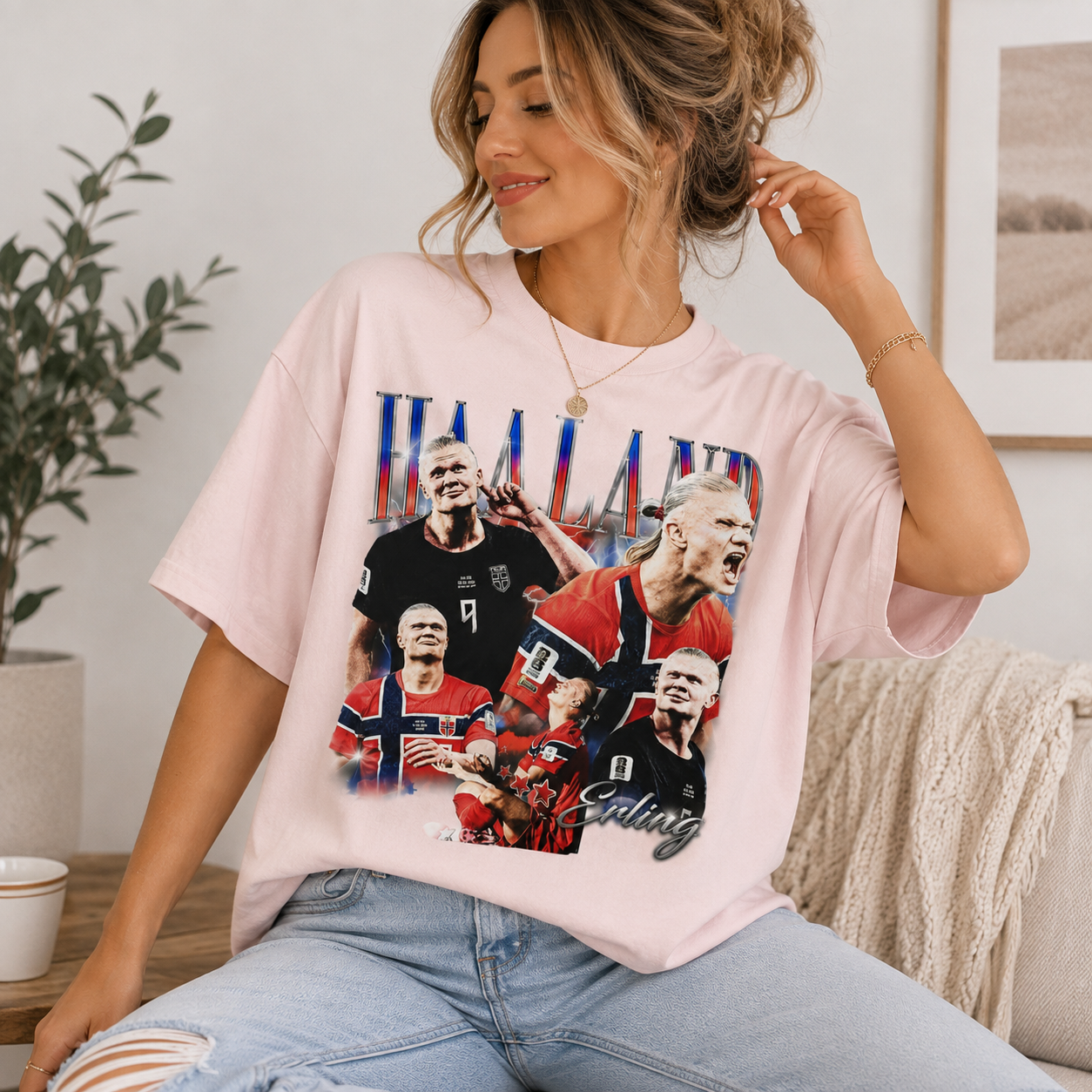 Haaland Norway Comfort Colors Shirt, Funny Haaland Meme Tee, Norway Soccer Graphic T-Shirt, Unisex Football Fan Gift_thumbnail_4