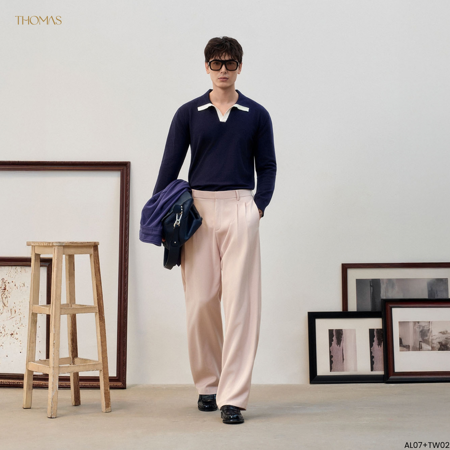 Áo Len Dài Tay Cổ V Andy Sợi Rayon Form Regular_thumbnail_5
