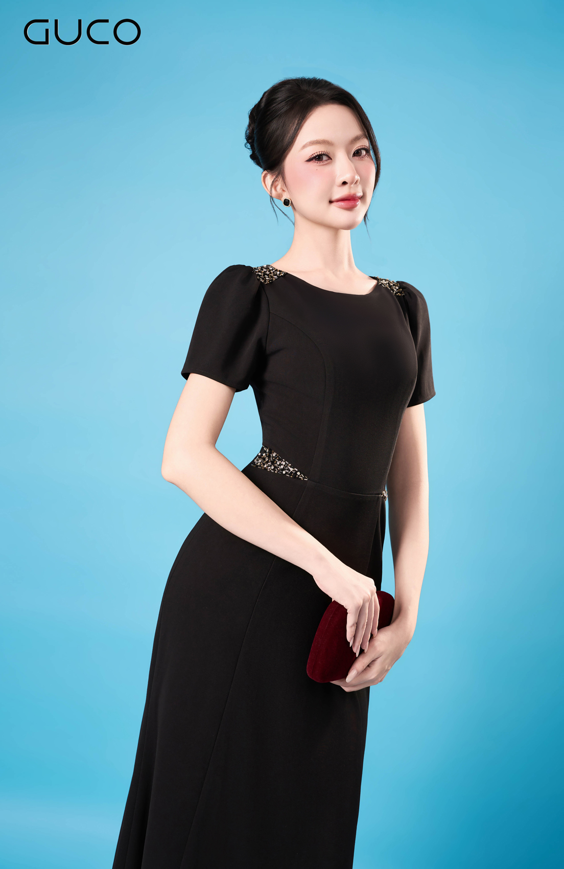 Đầm Dạ Hội Thiên Nga Đen Đính Đá_thumbnail_1