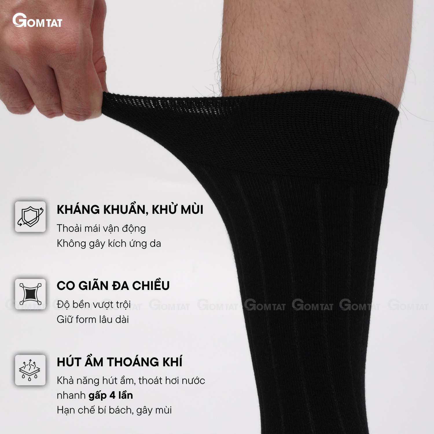 [MODAL PREMIUM] Hộp 5 đôi tất nam đi giày tây GOMTAT, chất liệu sợi Modal gỗ sồi cao cấp kháng khuẩn - STA-5012_thumbnail_4