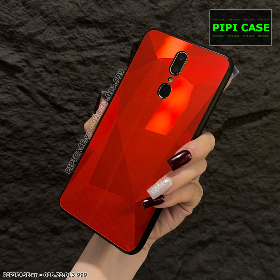 Ốp Lưng Oppo F11 Pro - Kim Cương 6D - Đỏ_thumbnail_4