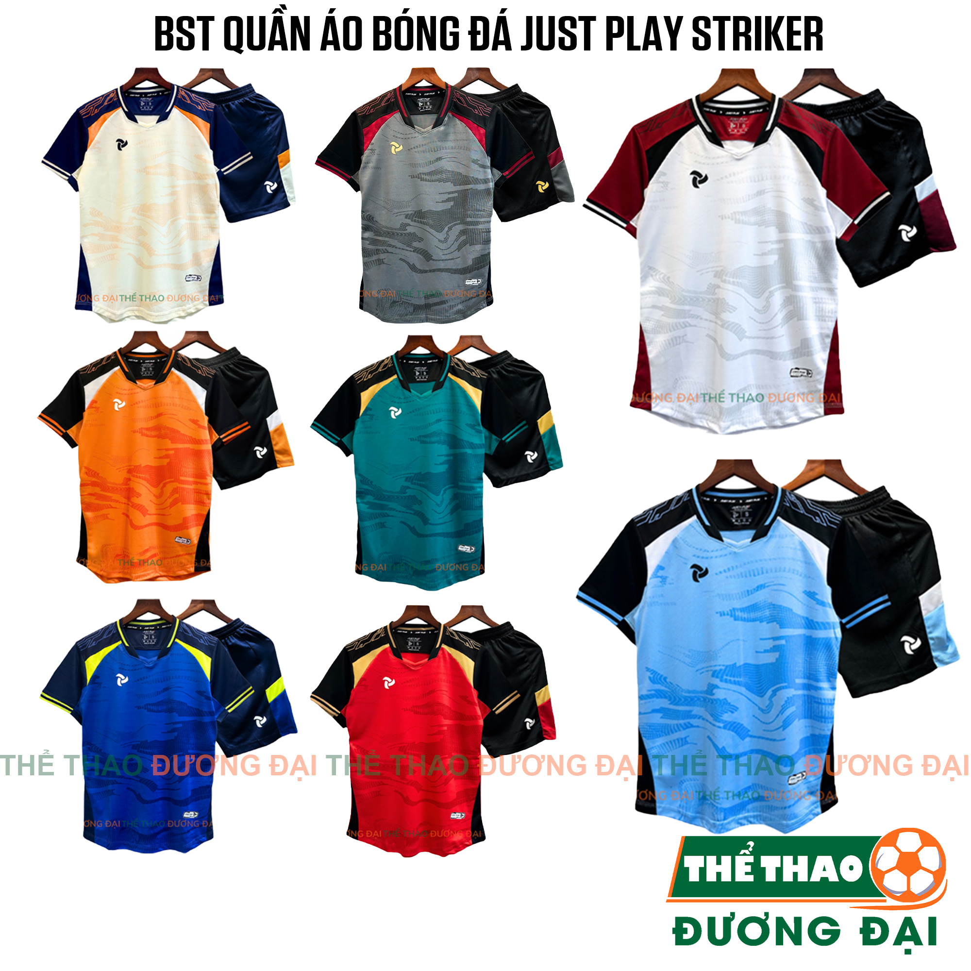 BST Quần Áo Bóng Đá Just Play Striker Thun Mè J-Cool Thoáng Khí Thể Thao Đương Đại