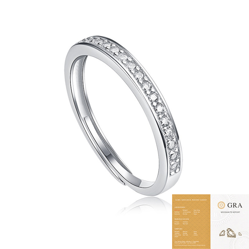 Nhẫn Đôi Song Hành Đính Kim Cương Moissanite Bạc S925 NHC022 Nhẫn Nam_thumbnail_5
