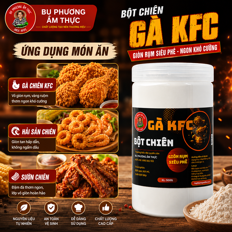 Bột Chiên Gà KFC Bu Phương 500G – Vảy Giòn Rụm - BP13_thumbnail_7