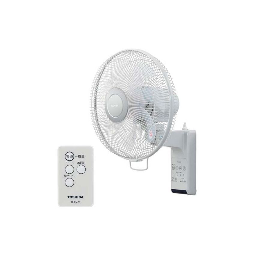 Quạt treo tường Toshiba TF-30RK26-H 7 cánh 4 tốc độ gió (Mới 100%) - Tặng kèm đổi nguồn 220V gắn trong_thumbnail_2