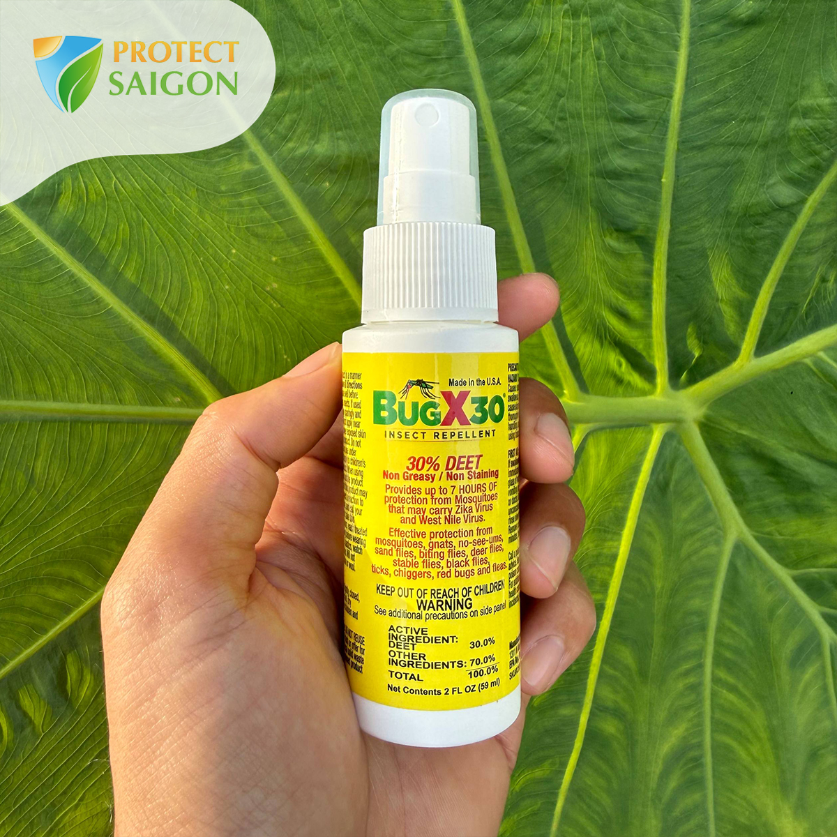 Xịt chống muỗi, chống vắt & ruồi vàng Bug X 30 (59ml) - Mỹ_thumbnail_2
