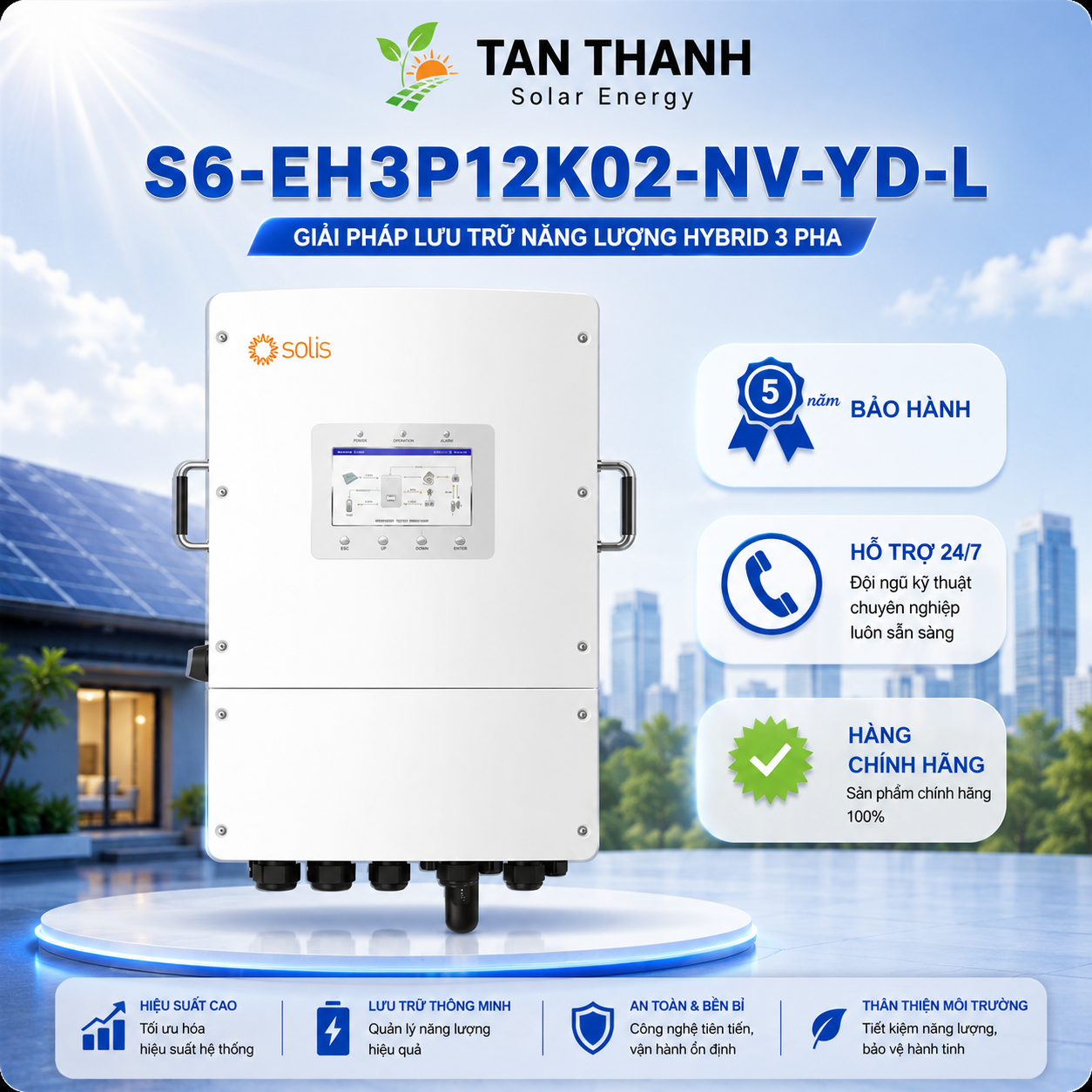 Inverter hybrid Solis S6-EH3P12K02-NV-YD-L