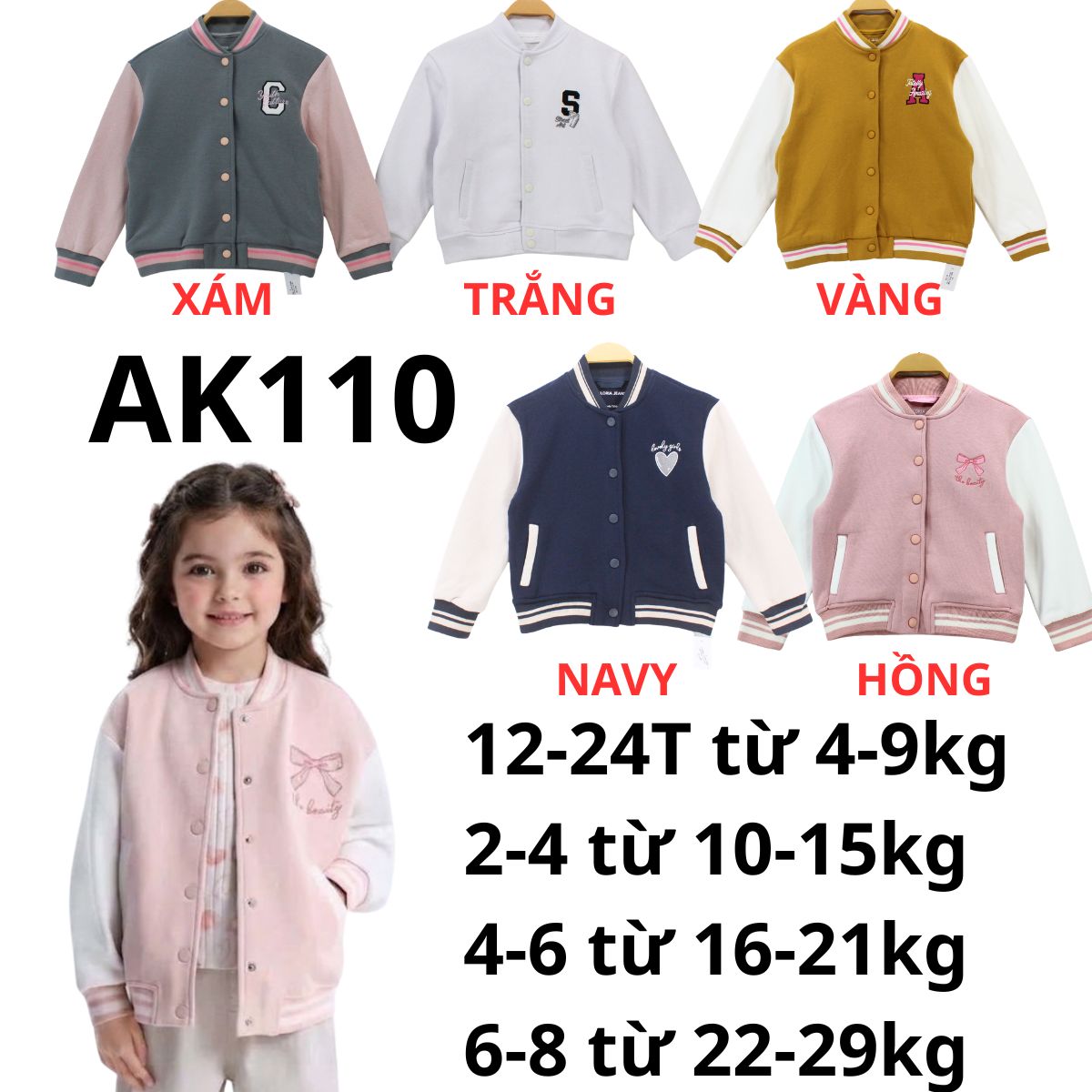 AK110- Áo khoác KID