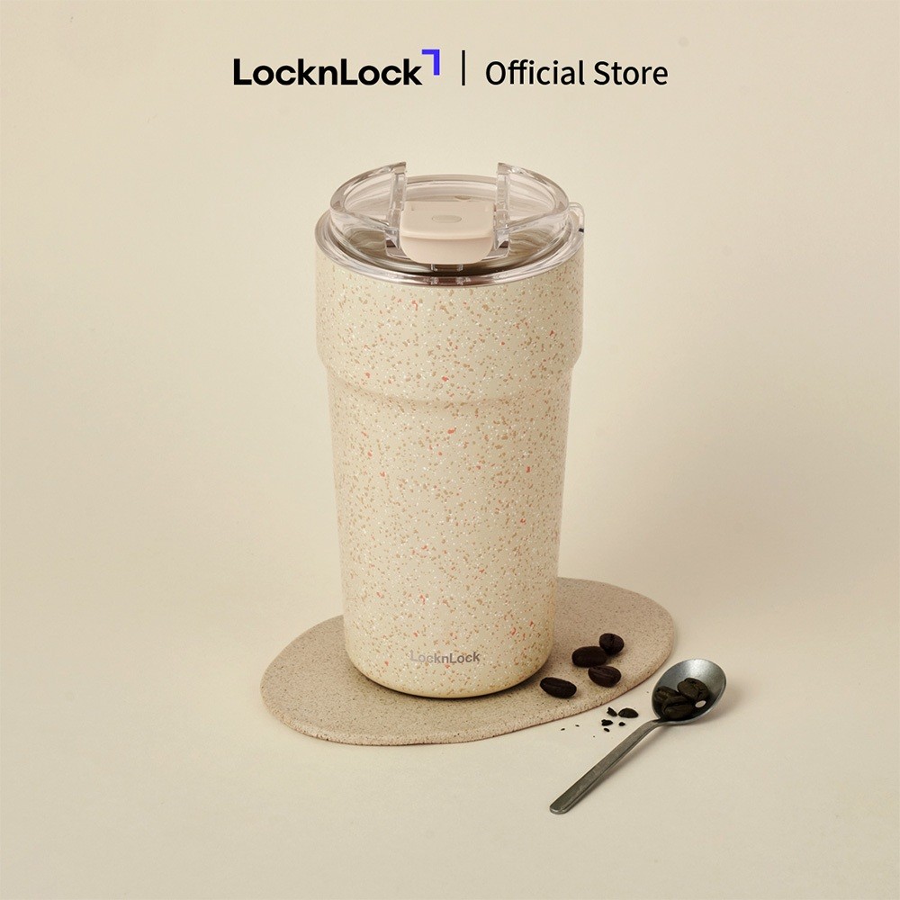 Bình giữ nhiệt LocknLock Metro Cafe Tumbler 650ml / 500ml / 750ml bằng thép không gỉ 304 phủ sứ kèm dây xách