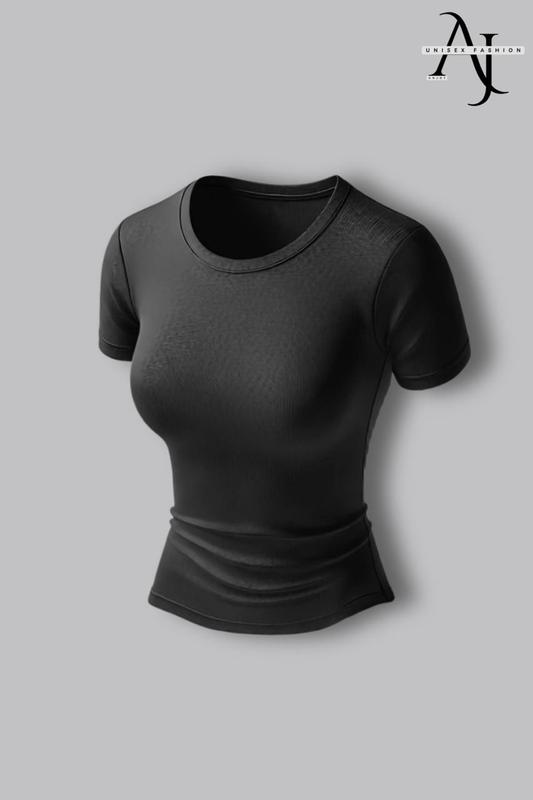 Áo thun thắt eo ôm body nữ Viscose
