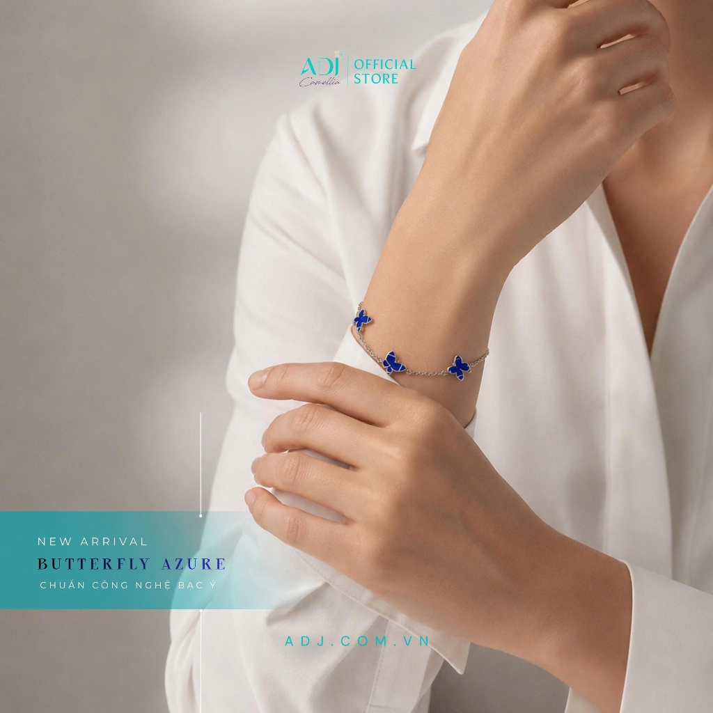 Vòng Tay Bạc 925 Nữ Cánh Bướm Lucky Butterfly ADJ 4 Màu Thời Trang Quà Sinh Nhật SLC128125_thumbnail_2