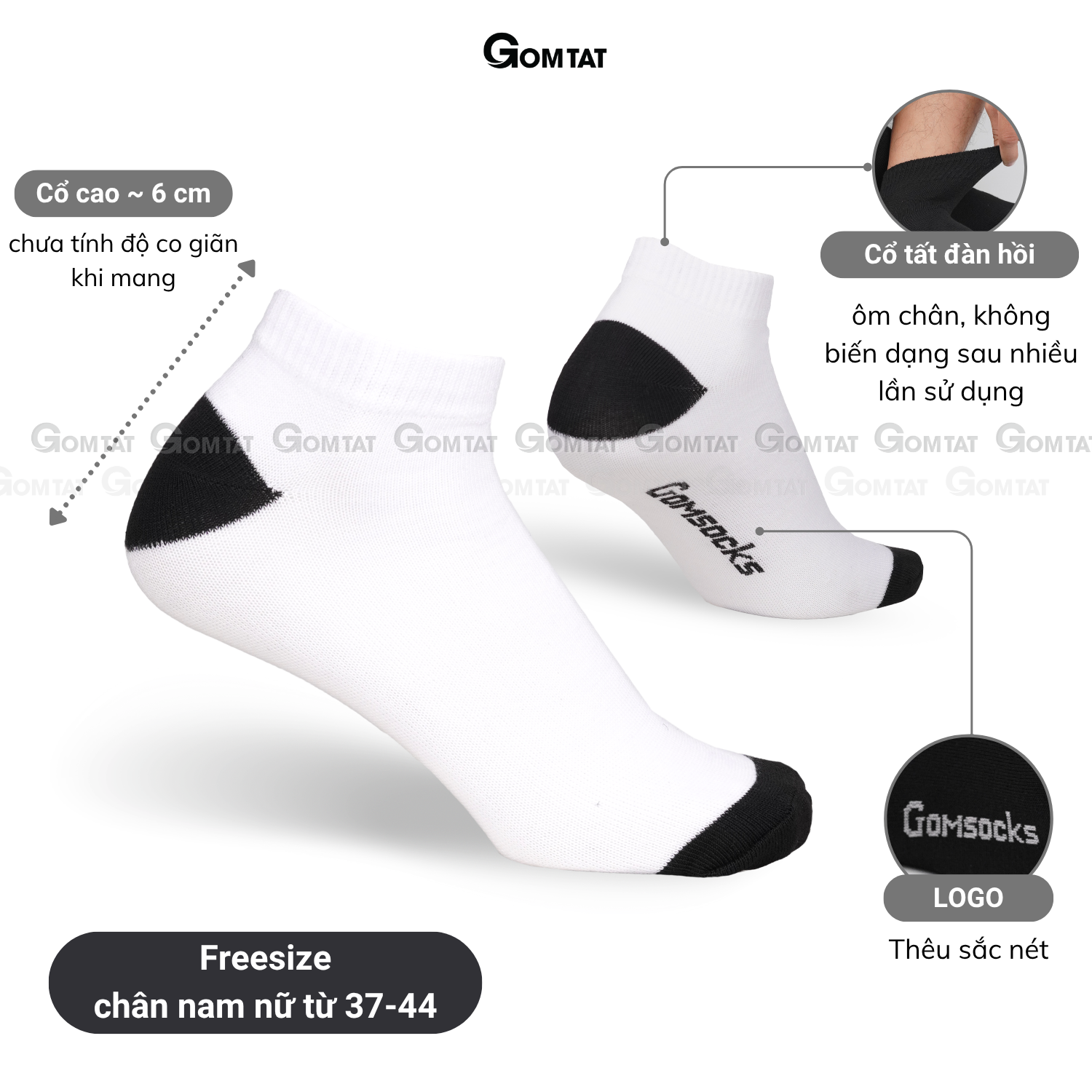 Tất trơn basic cổ ngắn nam nữ VNX-SOCKS-NGAN_thumbnail_7