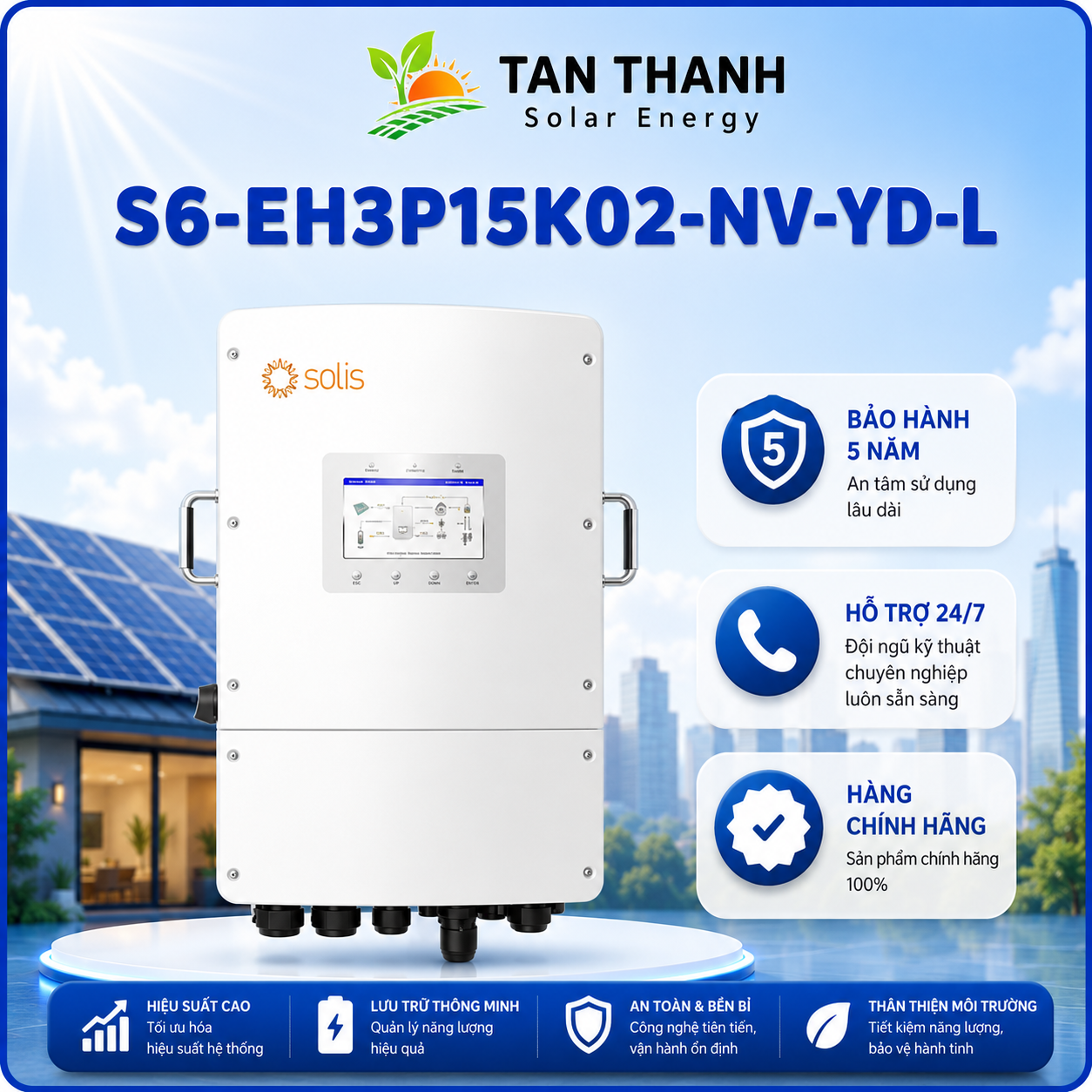 Inverter hybrid Solis S6-EH3P15K02-NV-YD-L