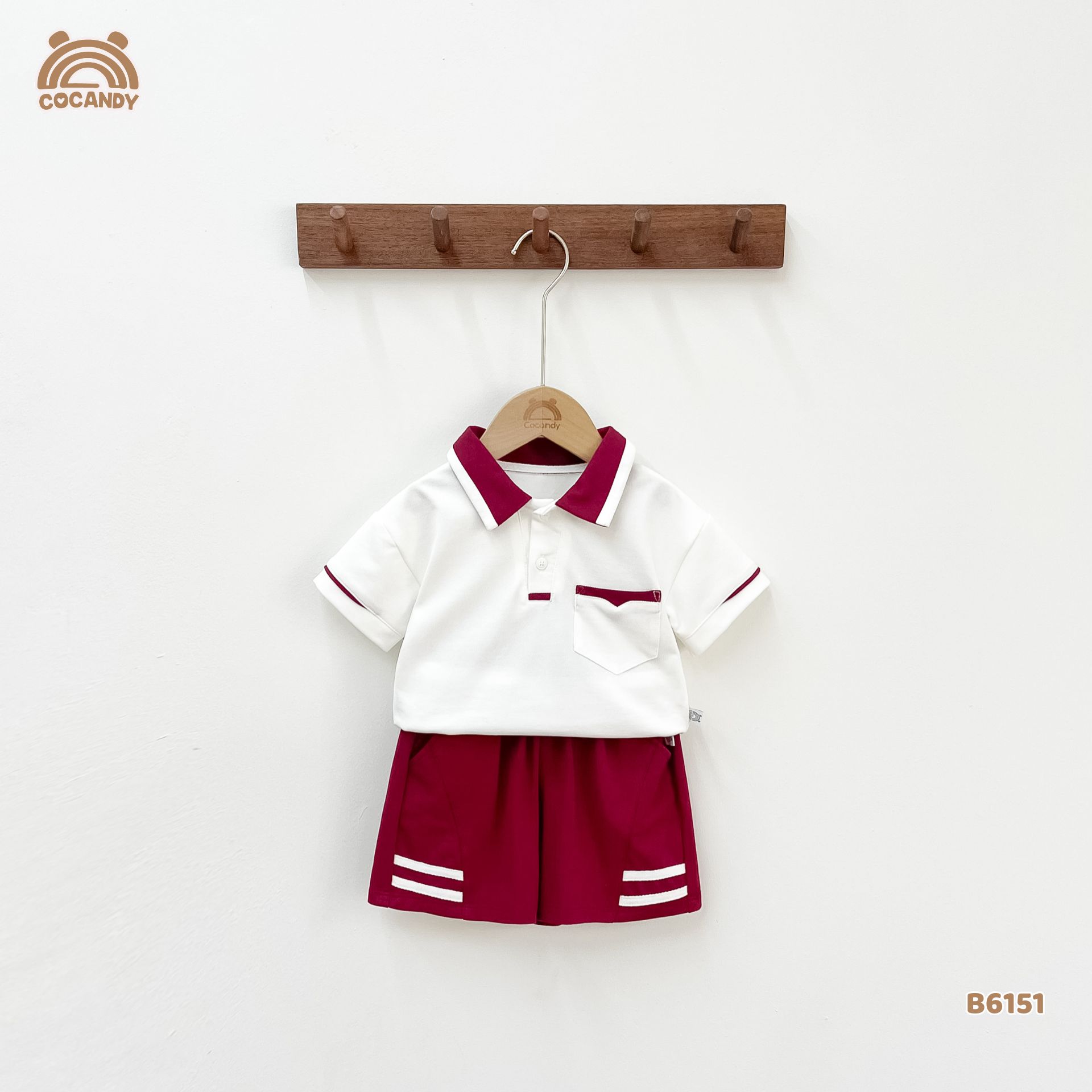 Bộ cộc polo TRẮNG phối đỏ túi ốp_thumbnail_3