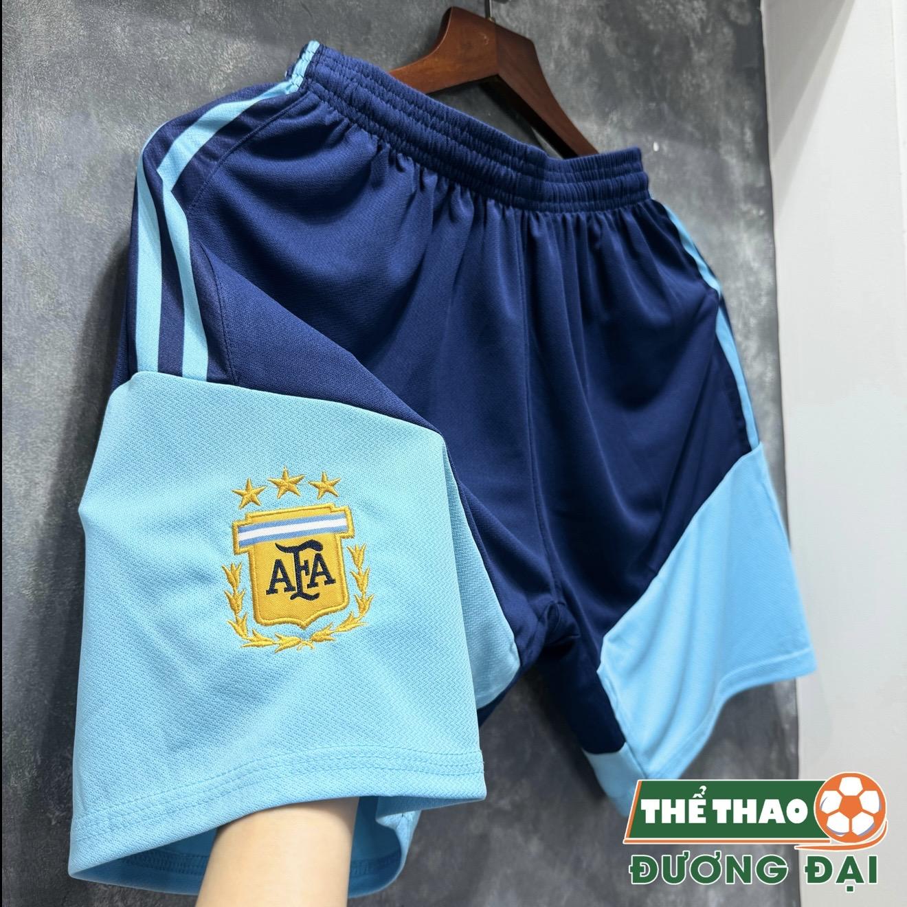 Quần Áo Bóng Đá ĐT Argentina Khởi Động Thun Mè Thoáng Khí Thể Thao Đương Đại_thumbnail_4