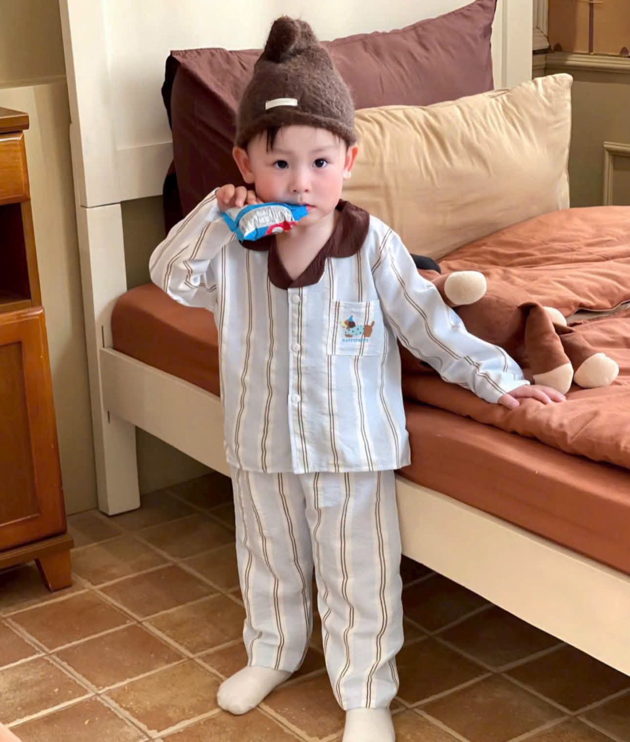 Set 2 bộ pyjama đũi kẻ cún_thumbnail_4