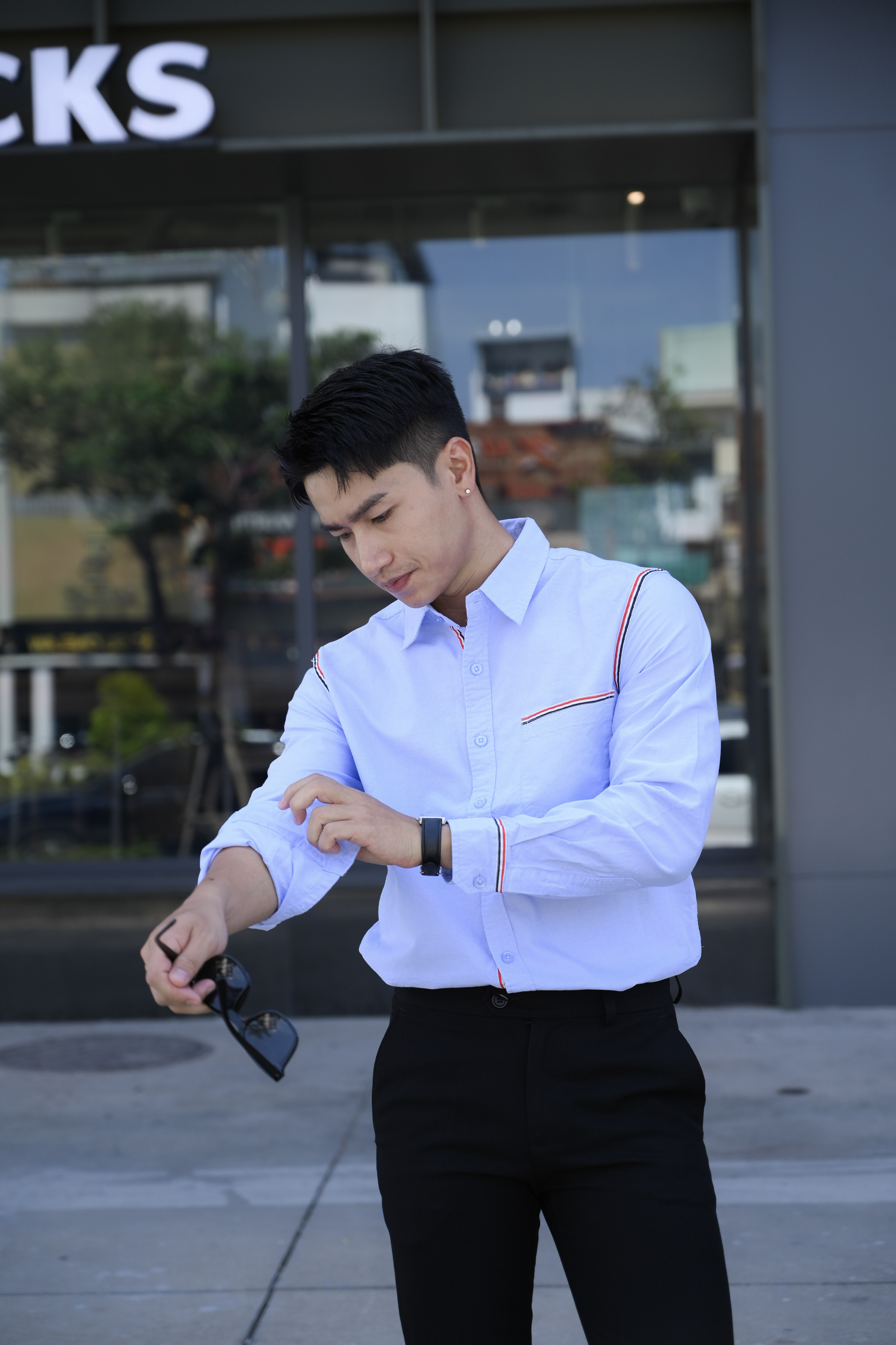 SA71 - Áo sơ mi nam dài tay phong cách Nhật, dáng rộng, cotton 100%, 3 màu Xanh Hoàng Gia, Xanh Nhạt, Trắng_thumbnail_7