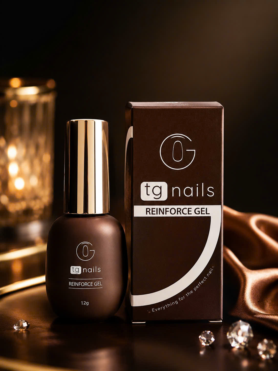 Cứng móng TG NAILS, Khối lượng tịnh: 12g. Nhãn hàng: TG NAILS - GEL Cứng Móng