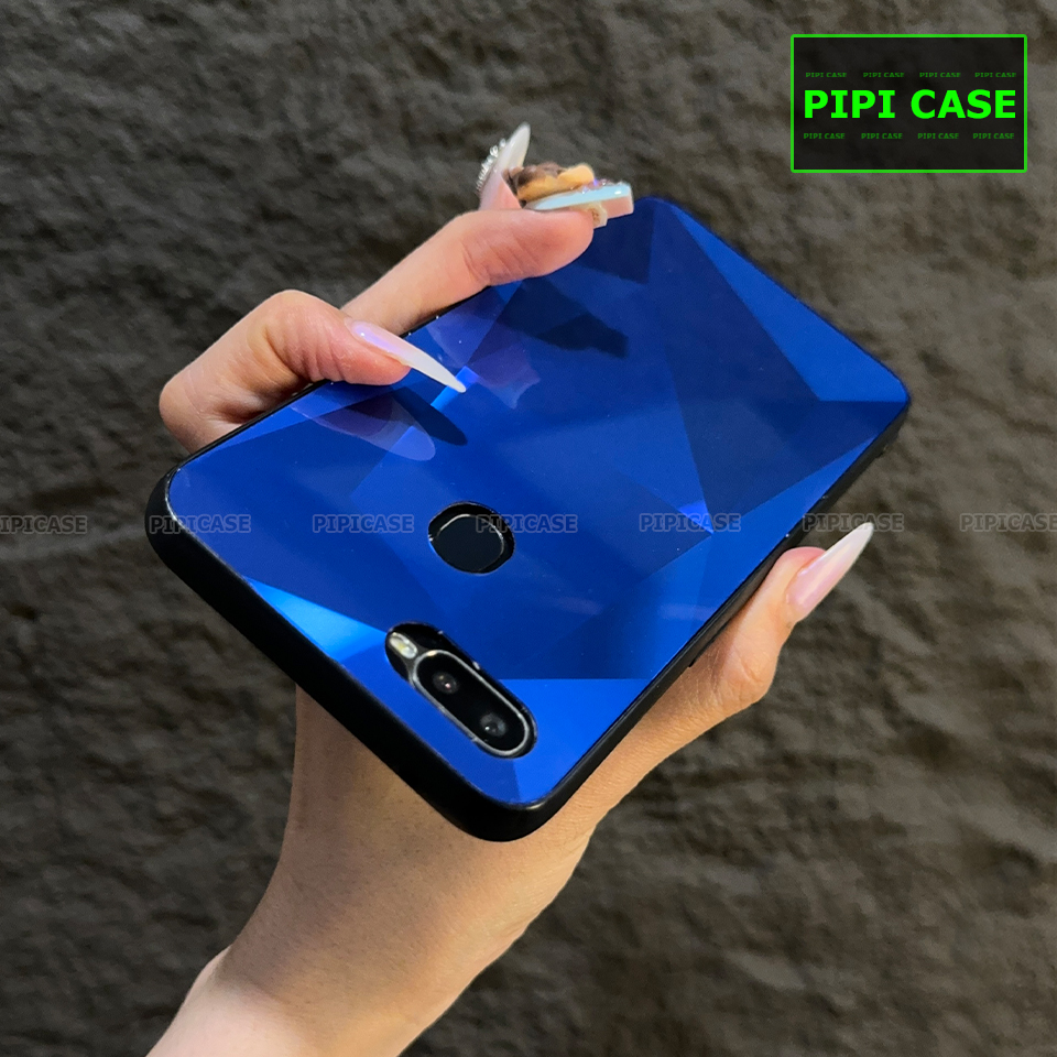Ốp Lưng Oppo F9 - Kim Cương 6D - Xanh_thumbnail_1