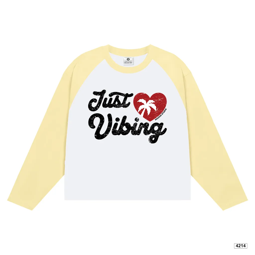 Áo thun tay dài raglan form boxy Just Vibing Miucho 4214_thumbnail_10