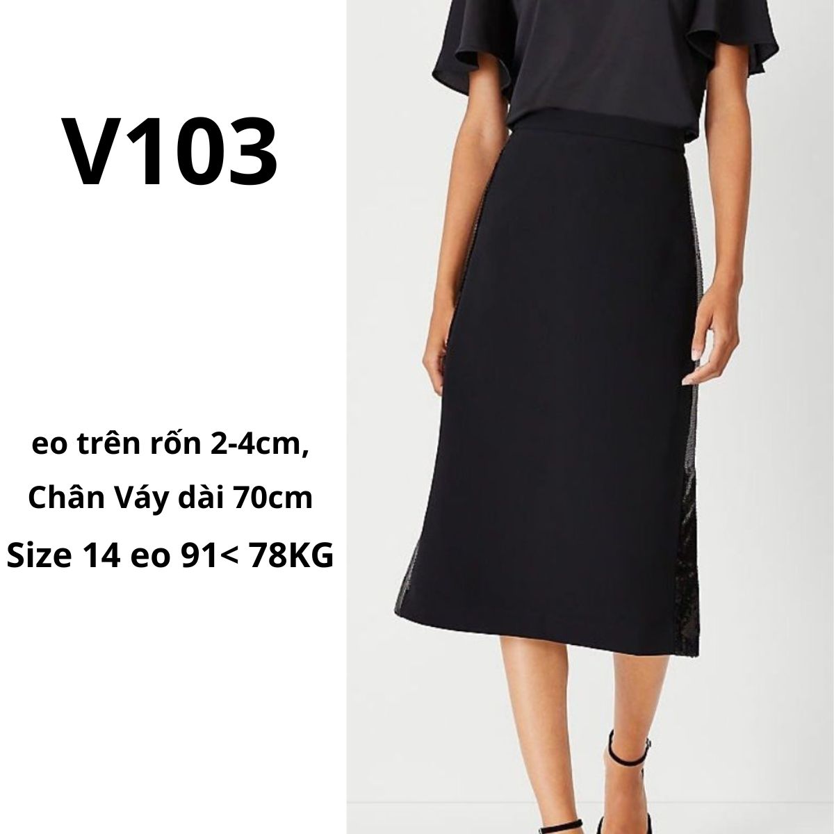 V103- Chân Váy Kim Sa