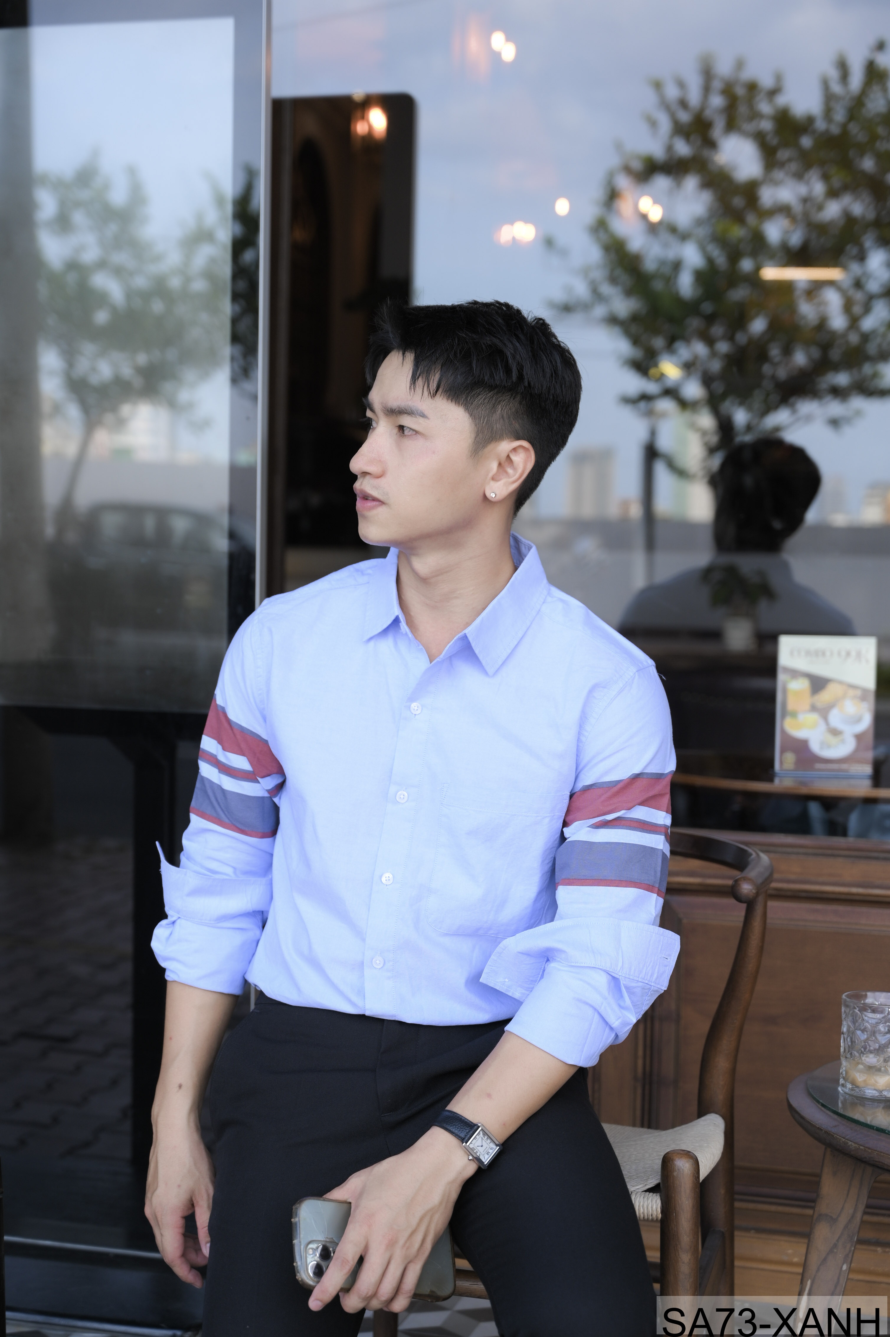 SA73 - Áo sơ mi nam dài tay in sọc tay phong cách Nhật Bản, chất cotton mềm mại, form rộng thoải mái_thumbnail_10