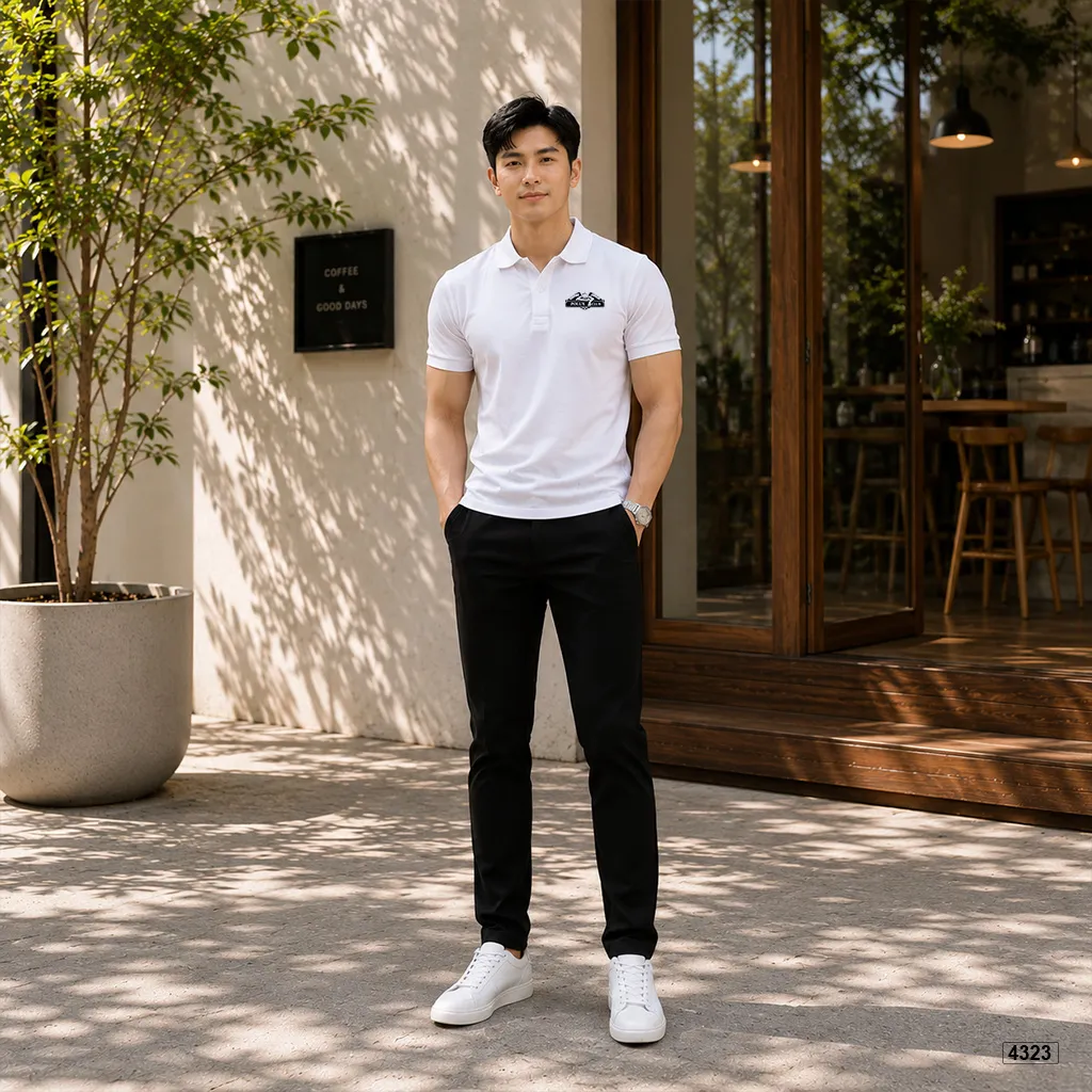 Áo polo nam tay ngắn cổ trụ basic thoáng mát Polux 4323_thumbnail_4