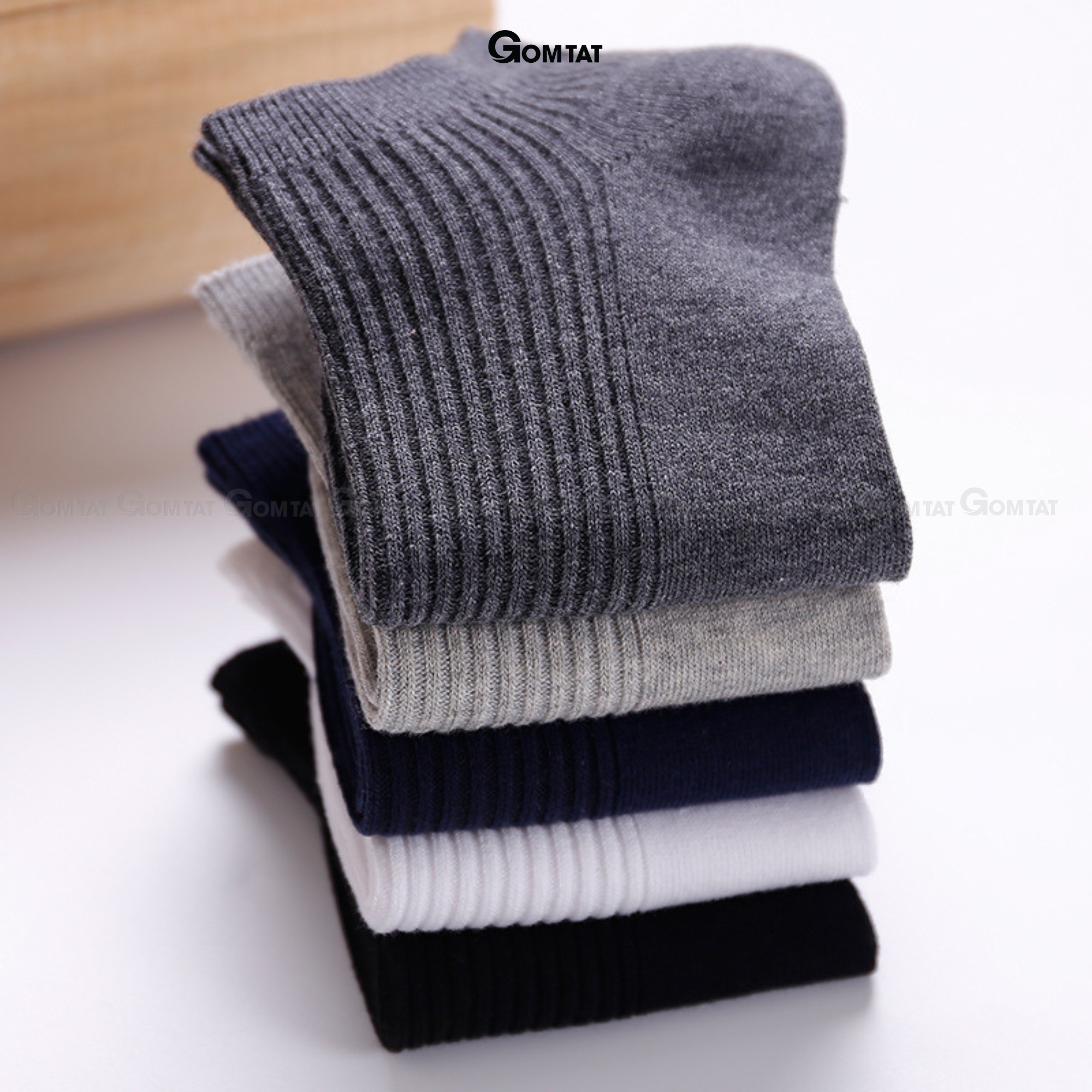 Combo vớ cổ thấp nam GOMTAT trơn basic, chất liệu cotton cao cấp hút ẩm thoáng khí khử mùi -MIA-2005_thumbnail_4
