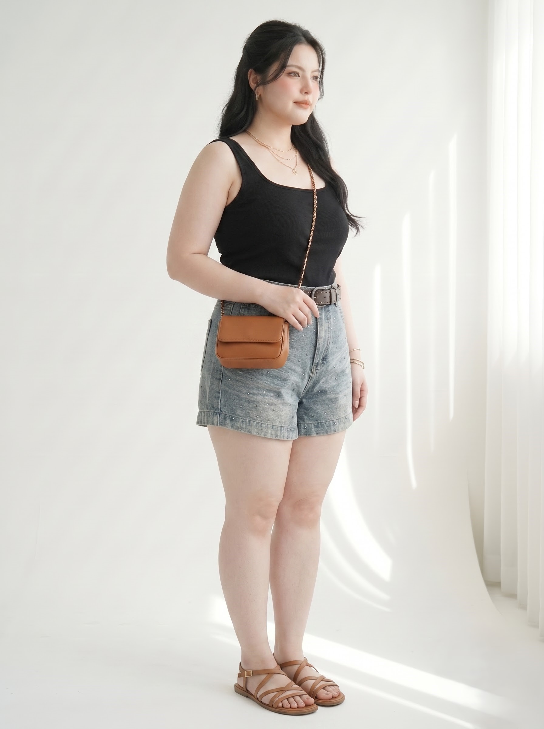 Quần Short Jean Ép Đá Wash Loang Lưng Thun Bigsize - Wash Đậm, Wash Nhạt - Size 30–35, Vừa 55–90kg - T-QSJ1333_thumbnail_4