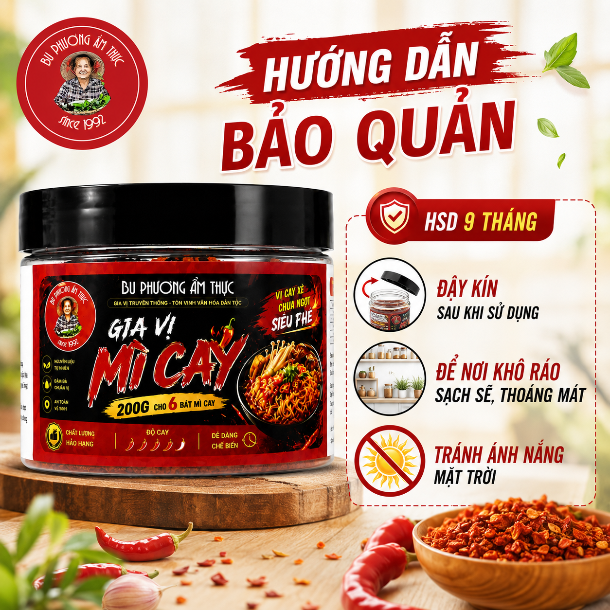 Gia Vị Mì Cay Bu Phương 200G – Chuẩn Vị Hàn Quốc, 1 Hũ Nấu Khoảng 6 Bát Mì Cay - BP55_thumbnail_5