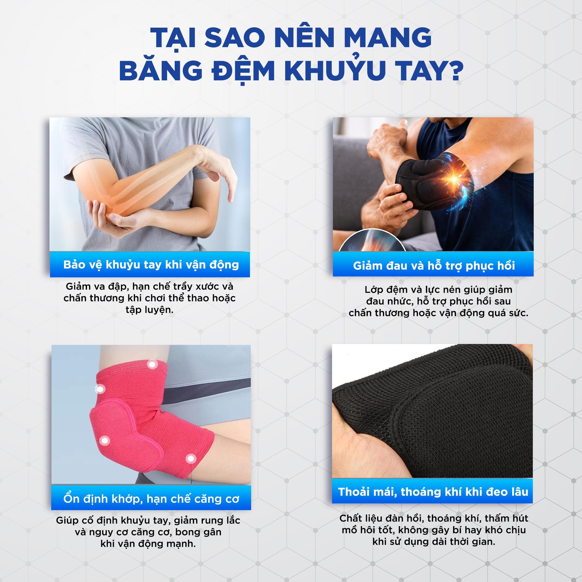 Bó Chỏ Đệm iWin Keepa (1 Chiếc) Băng Khuỷu Tay Hỗ Trợ Tập Luyện Thể Thao Đương Đại_thumbnail_1