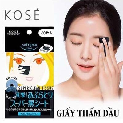 Giấy Thấm Dầu Softymo Than Hoạt Tính Kose - Nội Địa Nhật
