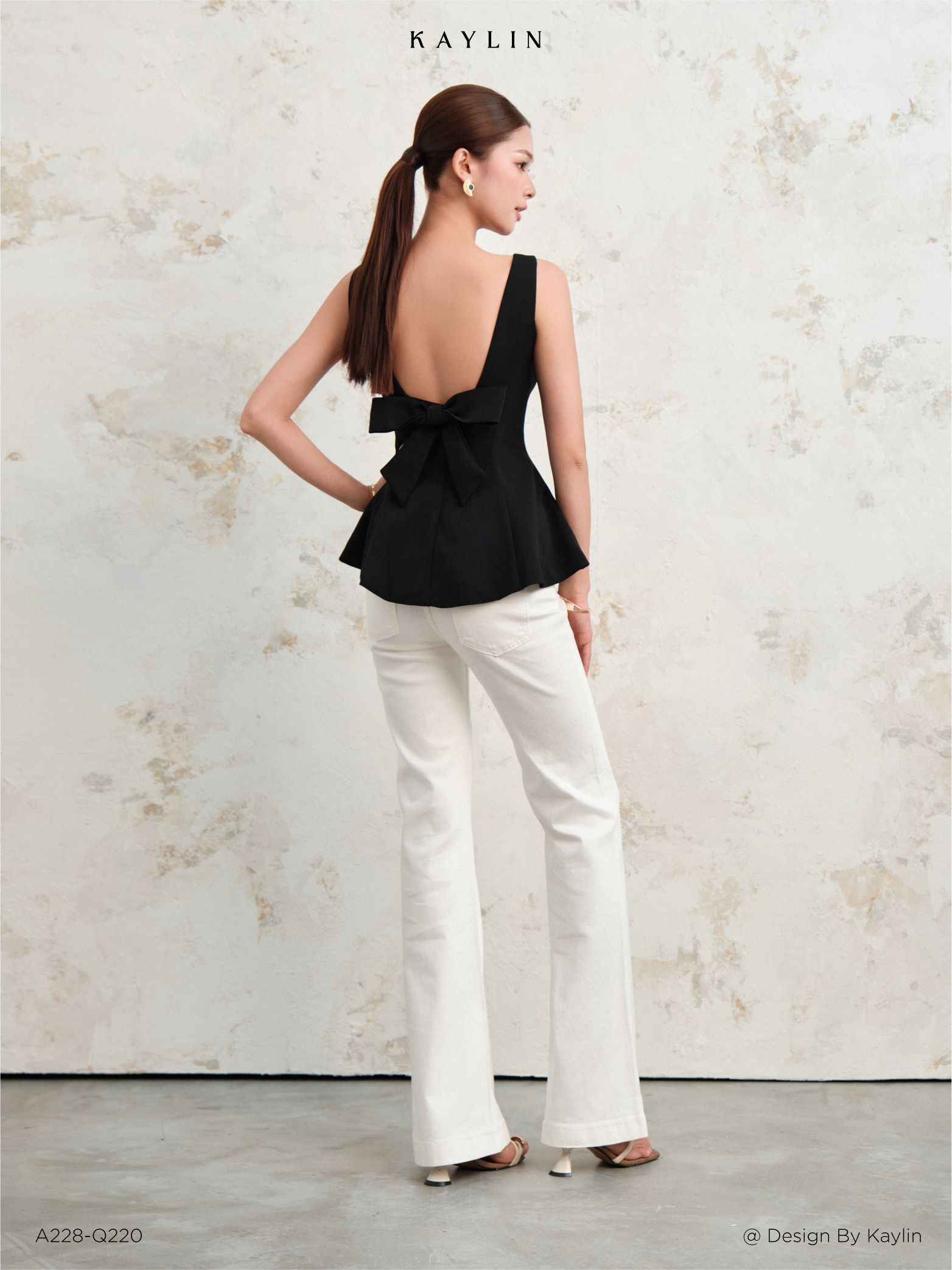Áo Peplum Cổ Thuyền Phối Nơ Sau Lưng KAYLIN Bow Peplum Top_thumbnail_1