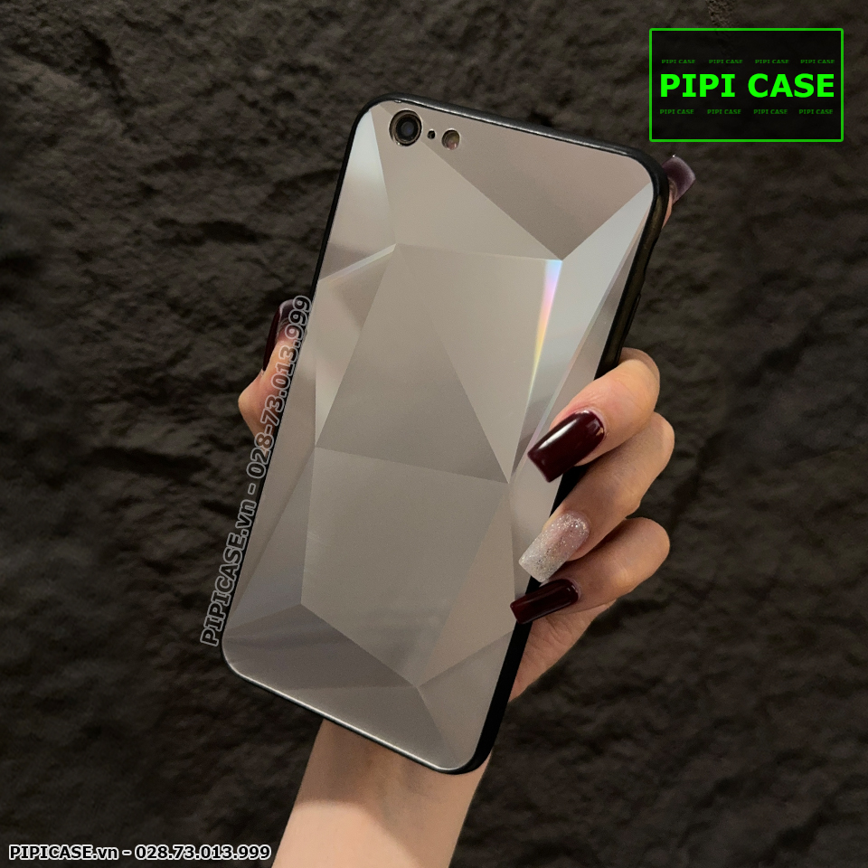 Ốp Lưng iPhone 6 Plus / 6S Plus - Kim Cương 6D - Bạc