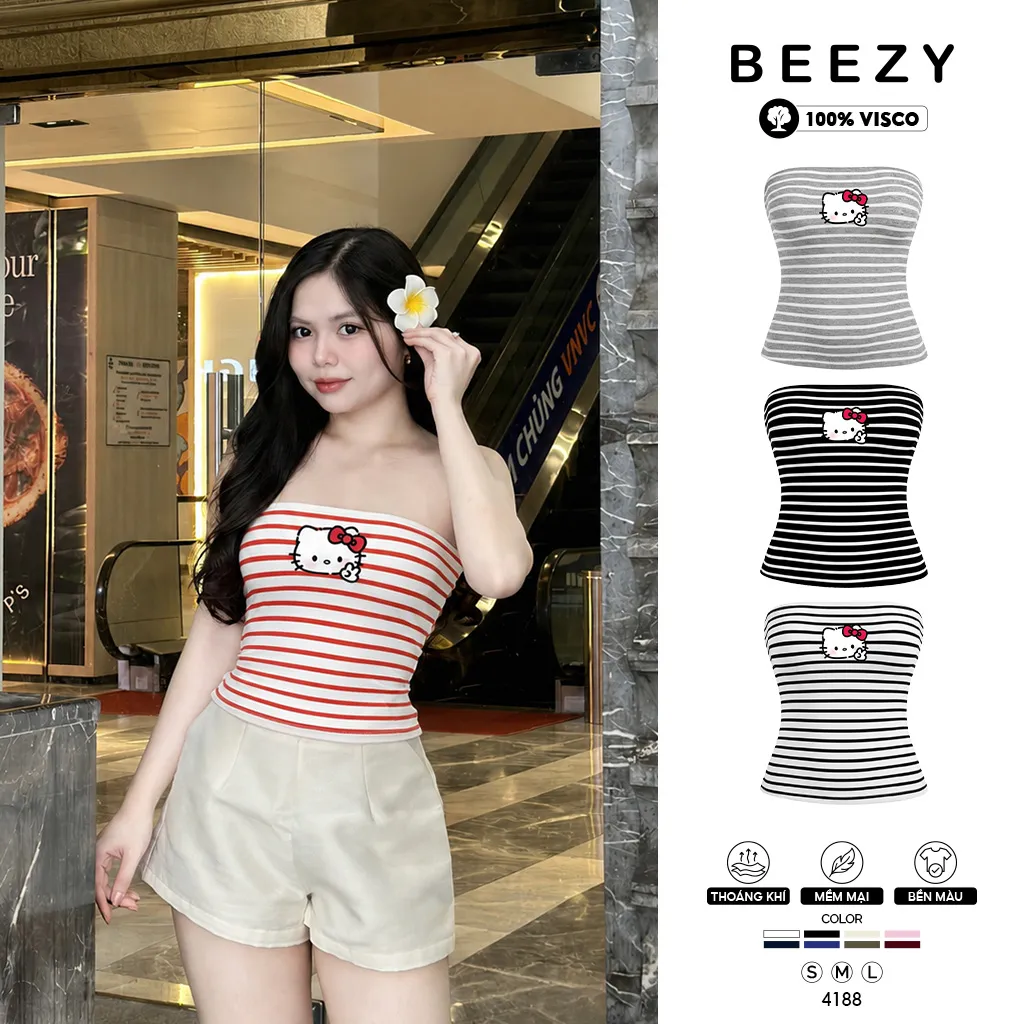 Áo quây slim fit tôn dáng kitty cute Beezy 4188