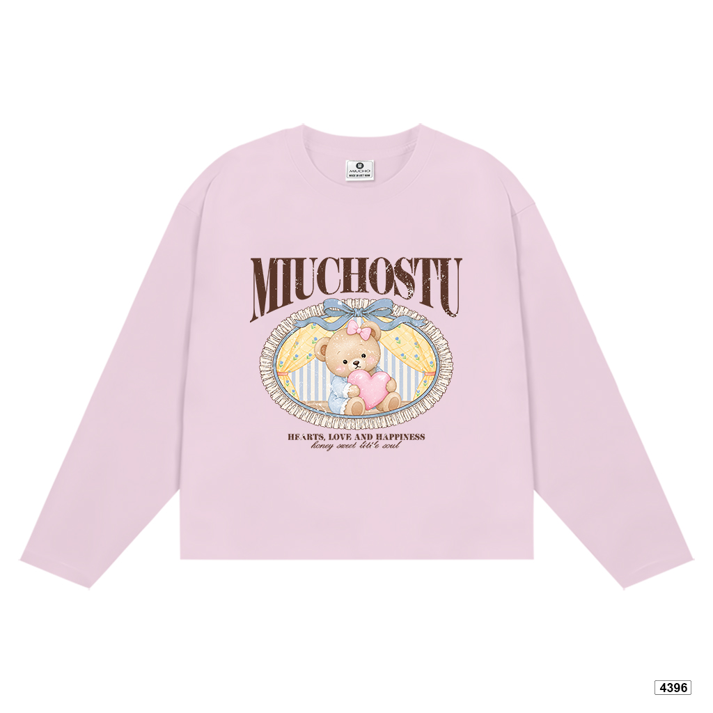 Áo thun tay dài nữ honey bear form boxy Miucho 4396_thumbnail_10