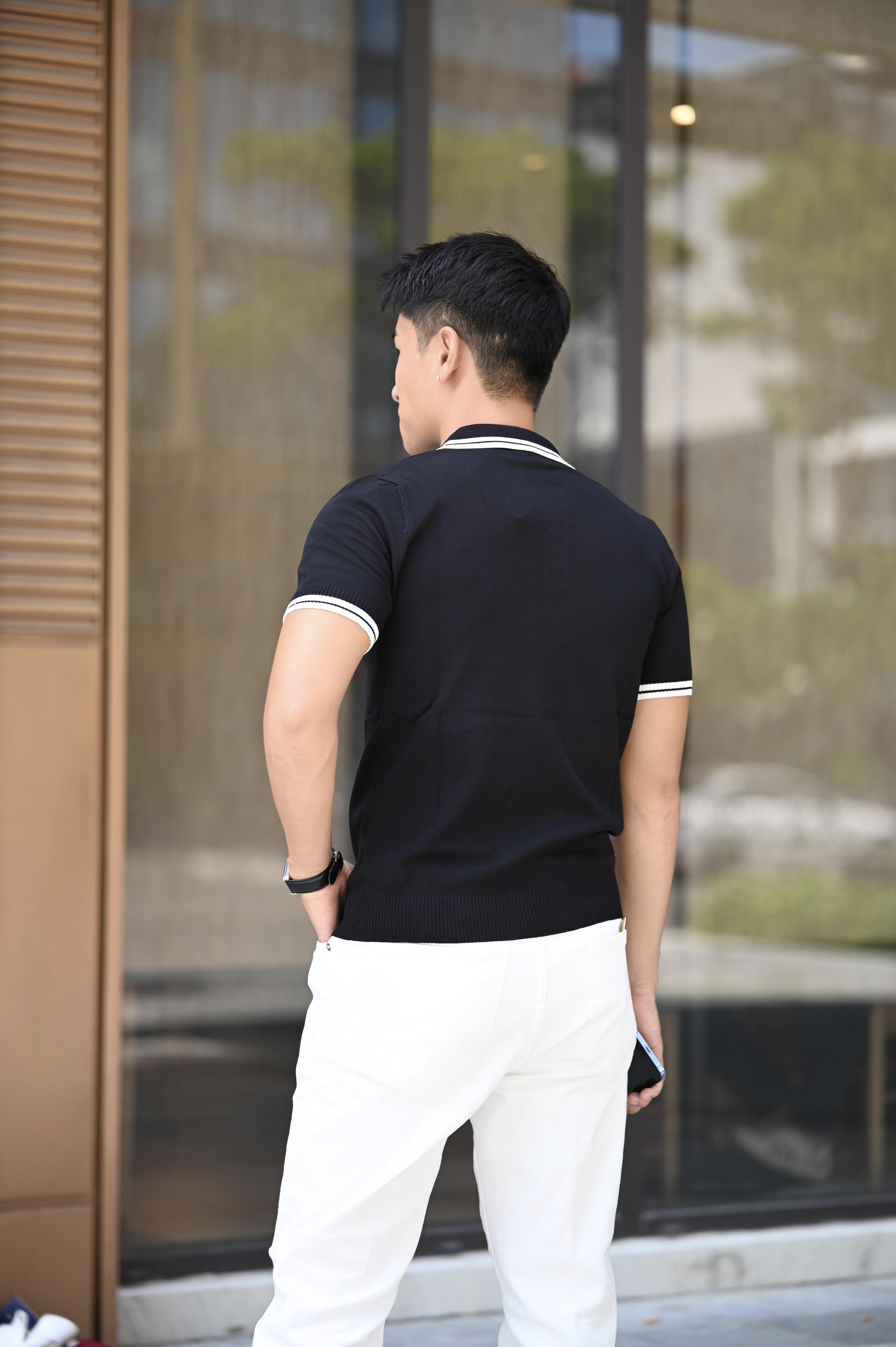 PB5 - Áo Polo Nam Mùa Hè Cổ Ve Lật Tay Ngắn Thêu Họa Tiết Thời Trang_thumbnail_7