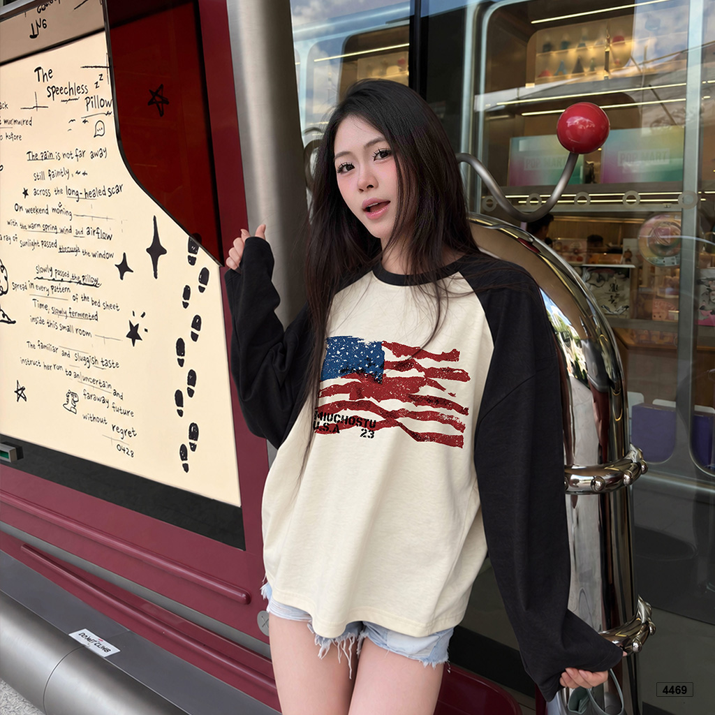 Áo thun form boxy Miucho cotton xược thoáng mát 4469_thumbnail_4
