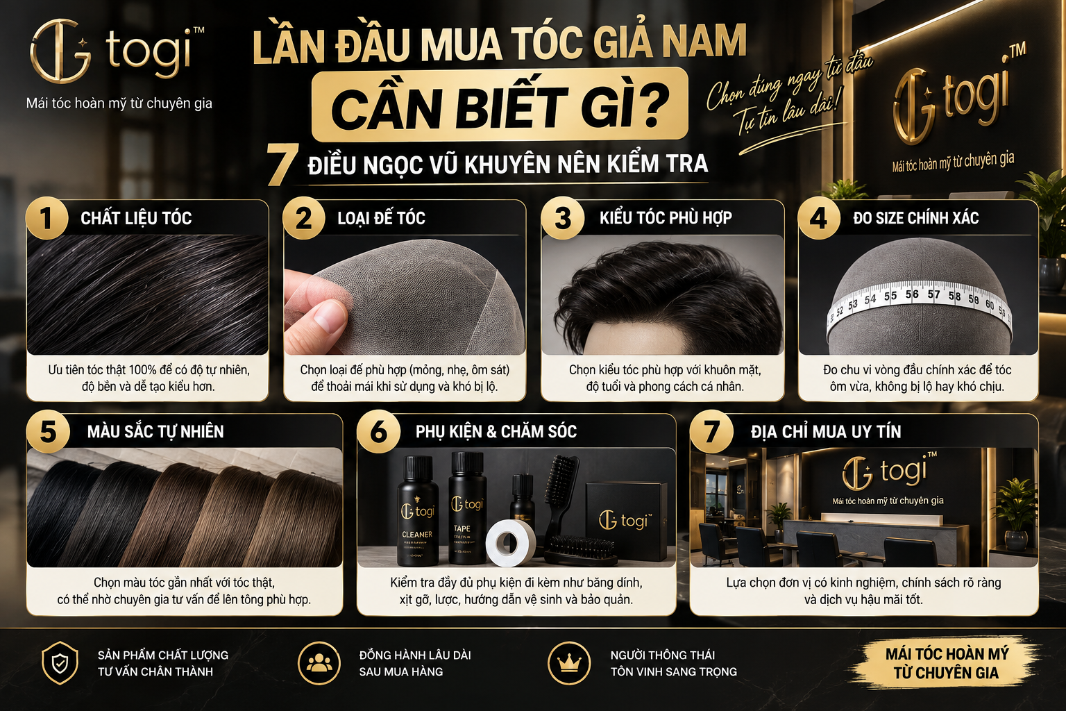 Lần đầu mua tóc giả nam cần biết gì? 7 điều Ngọc Vũ khuyên nên kiểm tra