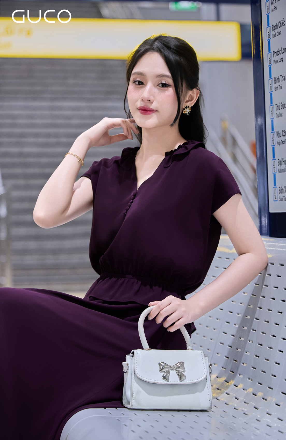 ĐẦM XÒE CỔ TIM BÈO CỔ - TÍM_thumbnail_1