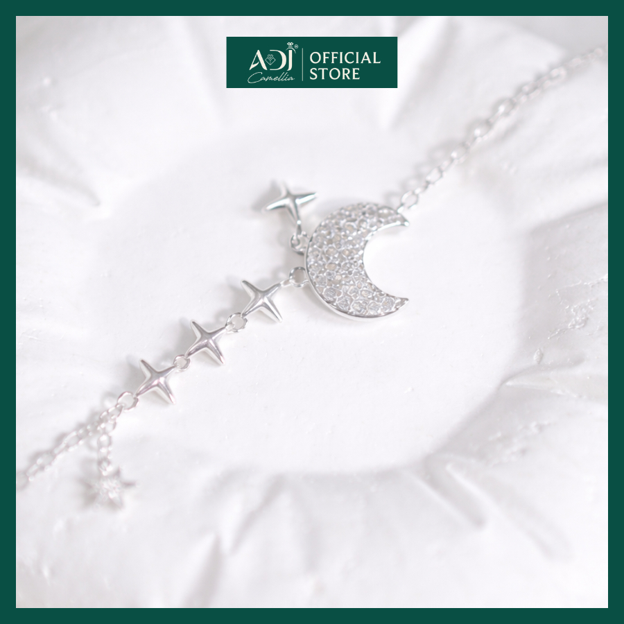 Lắc Chân Bạc Nữ 925 ADJ Đính Đá CZ Moon & Star – Vòng Chân Bạc S925 Cao Cấp, Trang Sức Nữ Quà Tặng SL16205AD_thumbnail_3