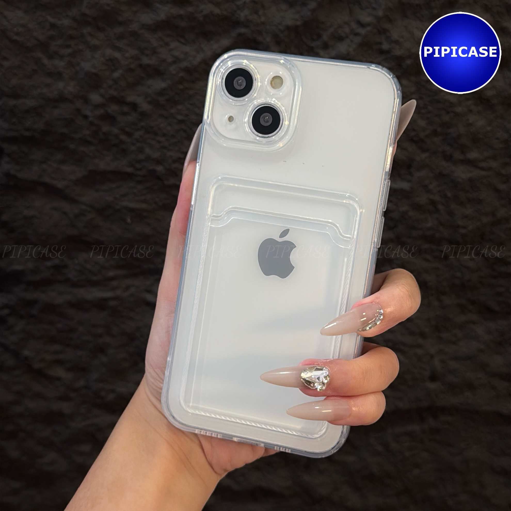 Ốp Lưng iPhone 14 - Ốp Thẻ - Trong Suốt
