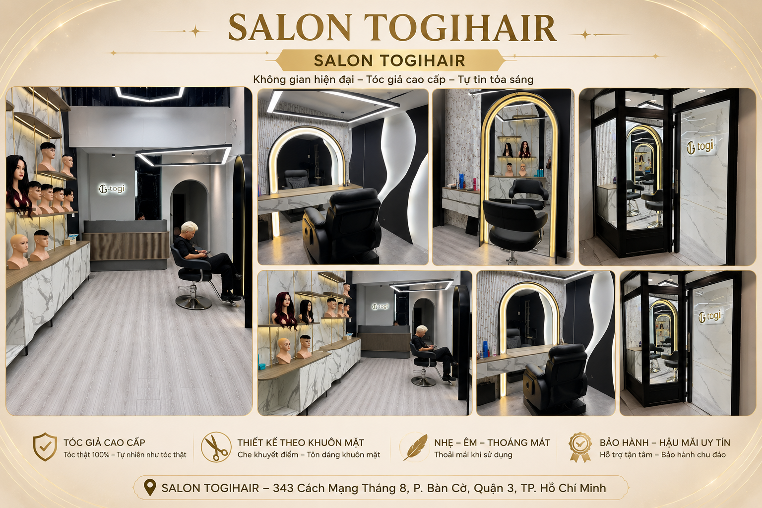 Salon Tóc Giả Nam Uy Tín HN & HCM — TOGI HAIR Cam Kết Không Ưng Không Cần Thanh Toán