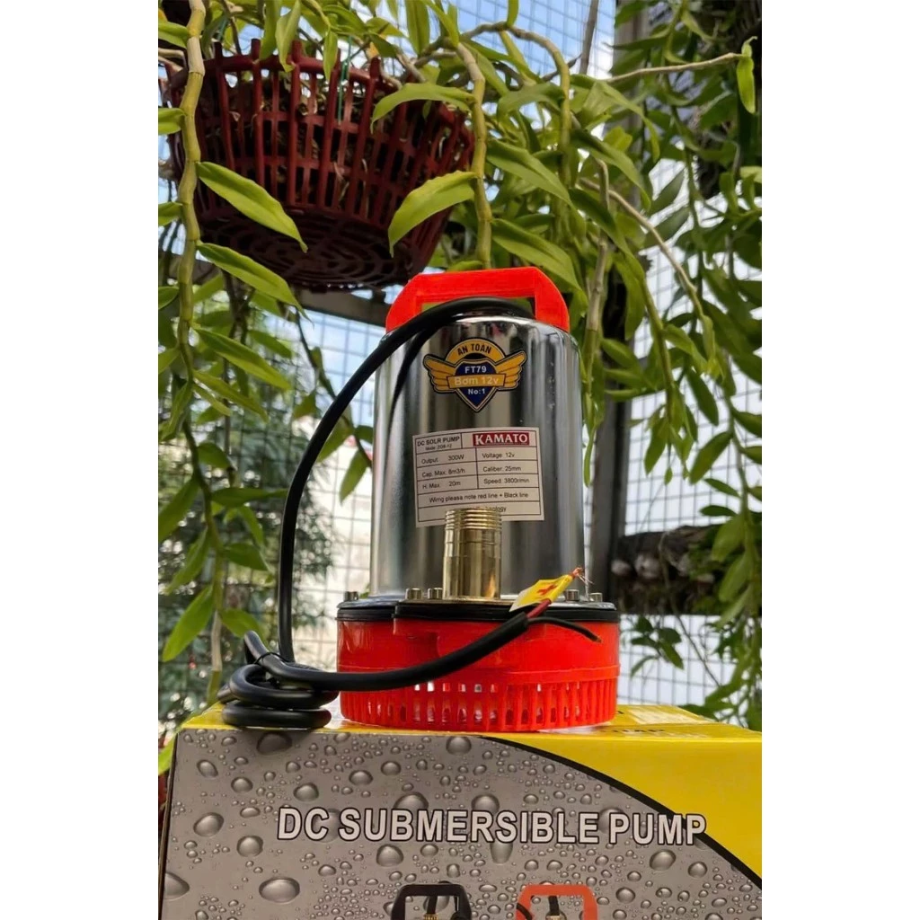 Máy Bơm Chìm 12V Kamato 300W Dùng Bình Ắc Quy – Bơm Tõm Hút Nước Hồ Cá, Tưới Cây Tiết Kiệm Điện_thumbnail_3