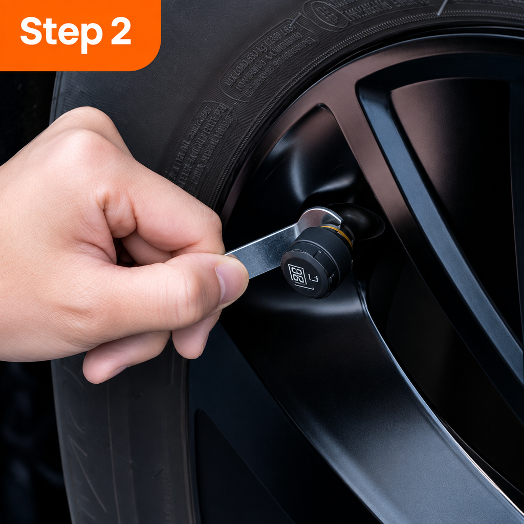 Cảm Biến Áp Suất Lốp Ô Tô TPMS Sạc NLMT Lõi Đồng_thumbnail_2