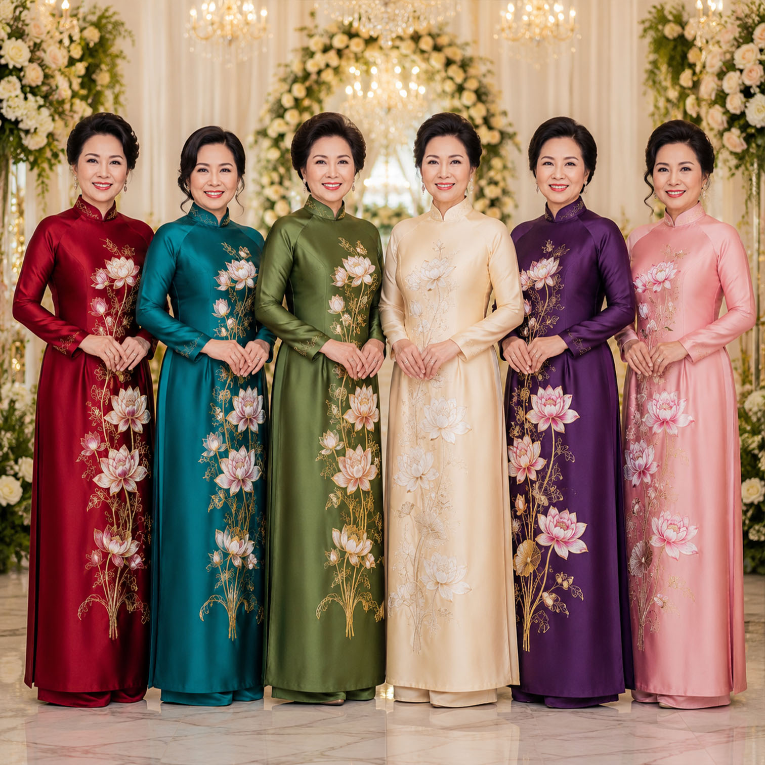 Cách Chọn Màu Áo Dài Cho Mẹ Cô Dâu Sang Trọng, Quý Phái