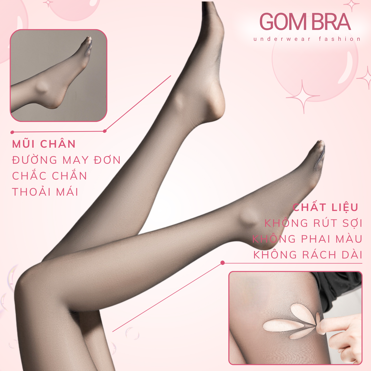 Quần tất lưới tàng hình siêu dai Gom Bra cao cấp, quần vớ nữ chất poly mềm mịn, co dãn thon chân - KAVE-1022_thumbnail_5