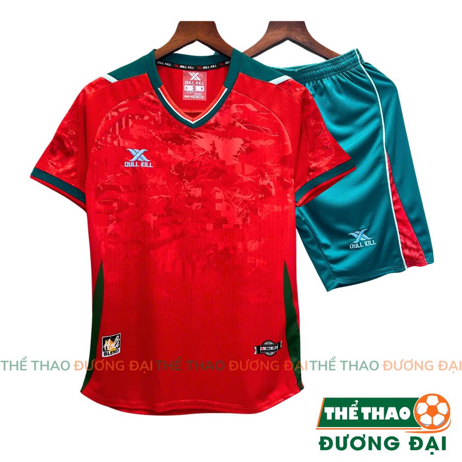 Quần Áo Bóng Đá Không Logo DK Holi Blend Đỏ Thun Mè Thoáng Khí Thể Thao Đương Đại