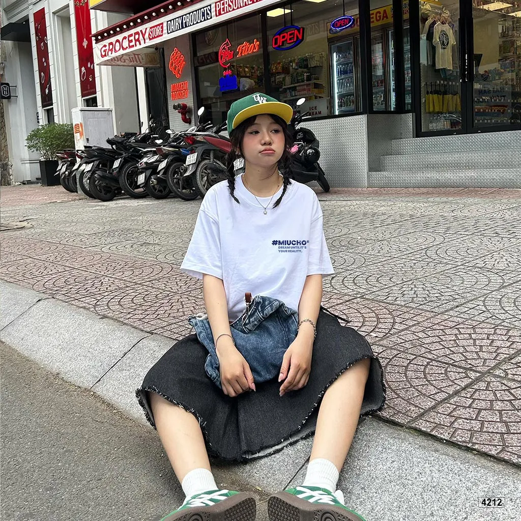Áo thun boxy unisex phong cách đường phố Miucho 4212_thumbnail_4